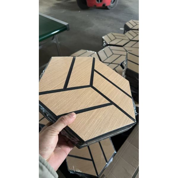 Panel acústico con carilla de madera de 10 mm PET Panel acústico decorativo de pizarra Sin MDF