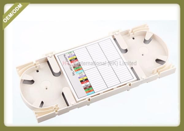White Color Fiber Optic Accessories Splice Tray Big Capacity 48 Cores