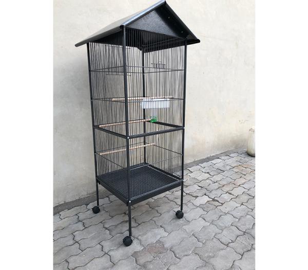 Outdoor Welded Mesh Parrot/Birds Aviary House Black Powder Coated Big Aviary Cage For Sale