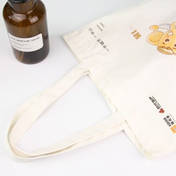 Eco Reusable Canvas Shopping Bags Printed Organic Folding Cotton Tote Bags