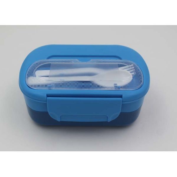 Promotional Two Layers Childrens Plastic Lunch Box With Divider Set And Cutlery