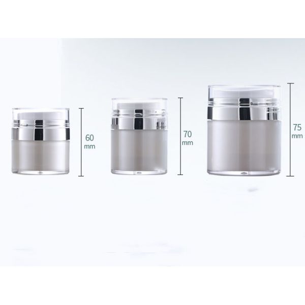 OEM ODM White Acrylic Airless Pump Cream Jar 15g 30g 50g