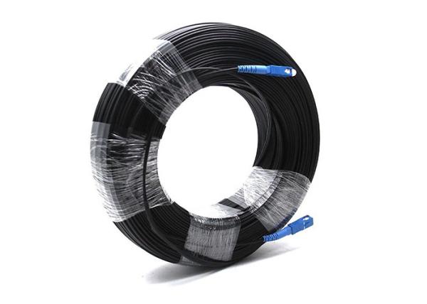 50meters Indoor Fiber Optic Cable / Black LSZH Fiber Optic Jumpers