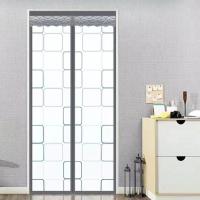 Rideau de porte en papier imprimé,Rideau de porte à film anti-froid magnétique 90x220cm