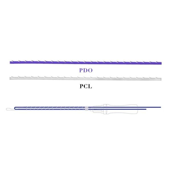 Absorbable подъем потока глаза Pdo Cog 3D продевая нитку для того чтобы поднять сторону l тупую