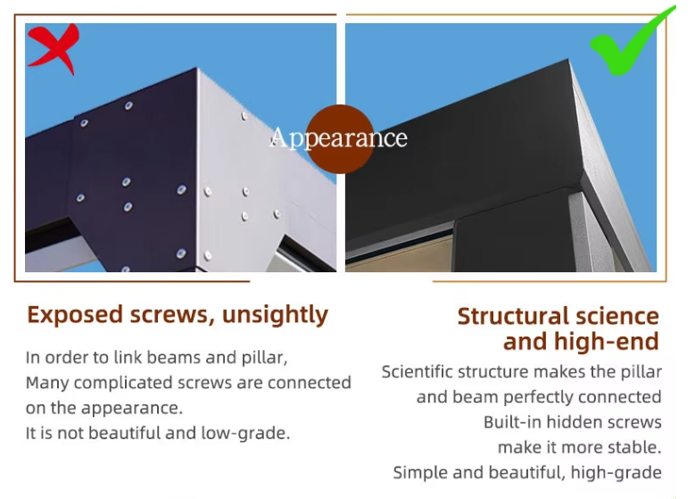 Customised Outdoor Garden Patio Motorised Retractable Roof Bioclimatic Pergola Outdoor