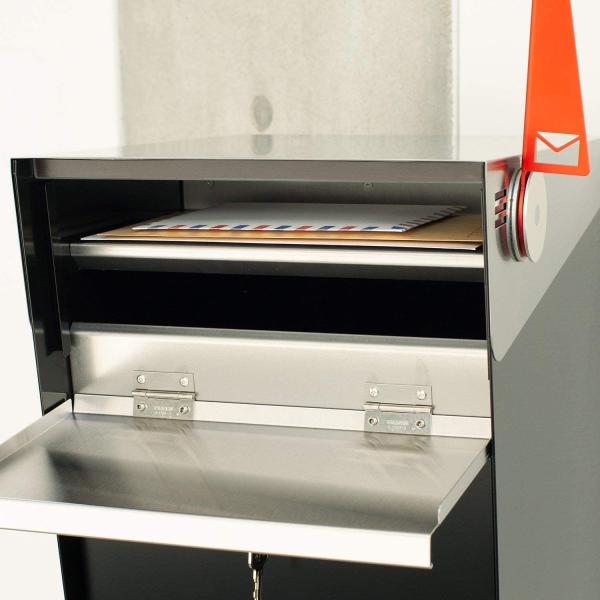 Modern Design Post Mount Stainless Steel Mailbox with Lock and Key Anti-rust Features