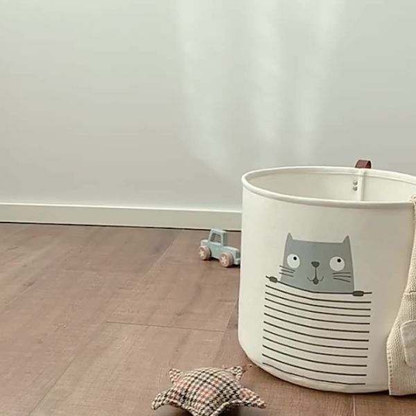 Canvas Baby Clothes Felt Storage Basket 35*40cm OEM ODM