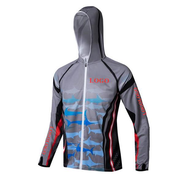 A roupa cinzenta da pesca do gelo da cor, livra os homens do projeto que pescam Hoodies