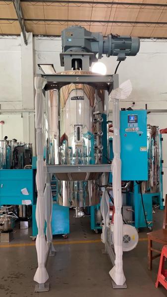 PET Crystallizer Dryer OCR-450 for PET PLA PA TPU Sticky Regrind Material made of Stainless Steel with High-torque Motor