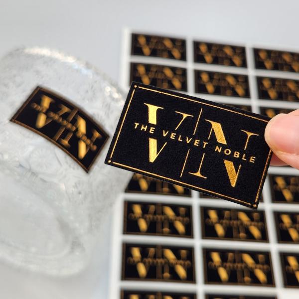 Custom Velvet Business Cards with Gold Stamping and Embossing