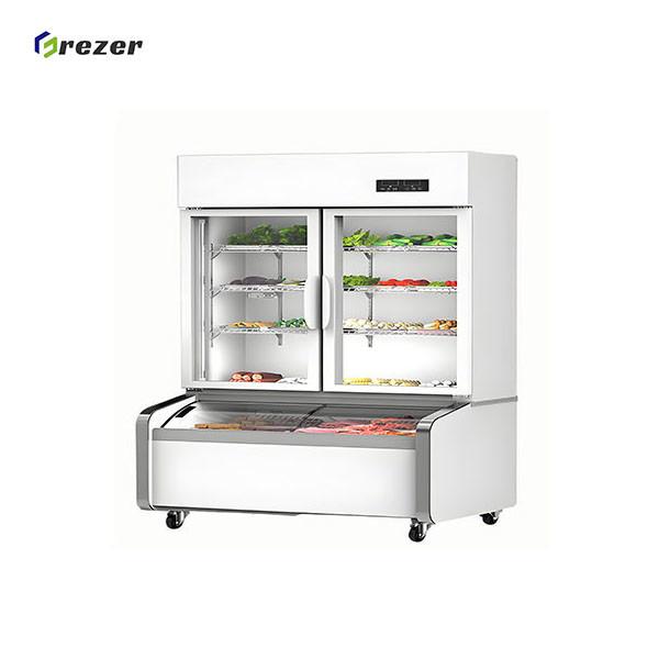 Restaurant Vegetable Display Chiller Combined Refrigerated Produce Display Cases 1650W