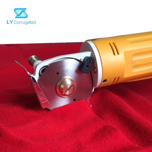 Yellow 170W Electric Fabric Scissors Round Cutting Blade Portable Textile Machinery Parts