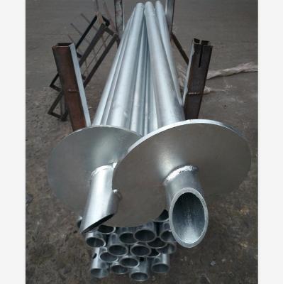 Galvanized Carbon Steel Helical Ground Screw Piles 2.75mm 3mm 3.5mm