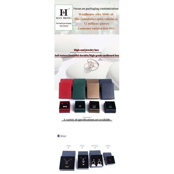 Fabrication en gros Luxe Jeux de bijoux Boîte personnalisée Coffret personnalisé haut de gamme Collier Bracelet Boucles d'oreilles Ensemble de bijoux d'anneau Emballage De papier carton couvercle et base Boîte à bijoux avec logo