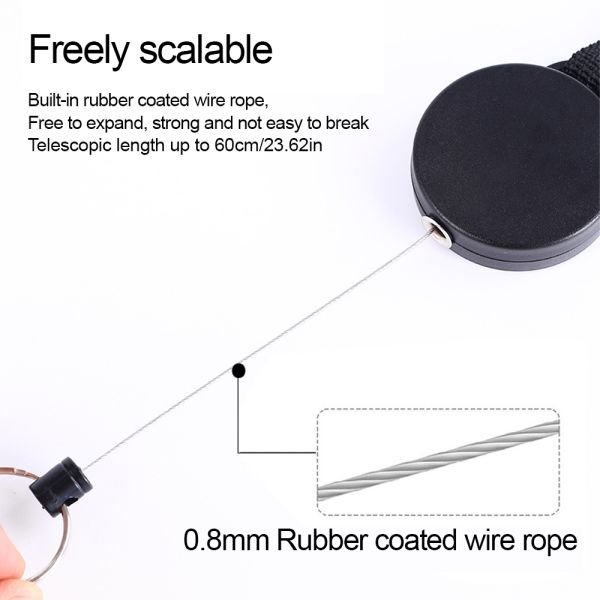 Деи значок катушка наружной тяжелой загрузки выдвижной ключевой цепь расширяемый карабинер 6875