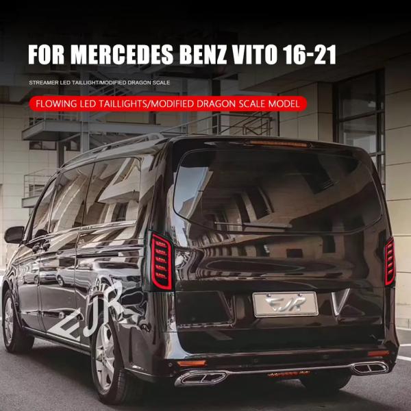 16-21 Taillight Assembly For Mercedes Benz VITO V-Class Retrofit Flow Direction LED Running Lights V260 W447
