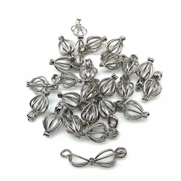 Love and Wish Pearl Cage Pendant Jewelry Making Essential Oil Diffuser DIY Hollow Pendant