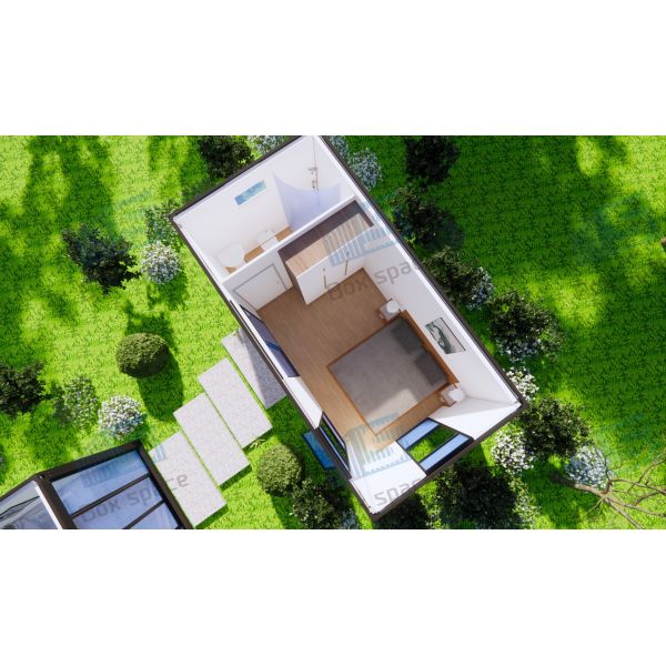 Boxspace 20ft Container Garden House For Friend Reception And Chilin Affordable Prefab Home With Wood-Like Exterior Cladding