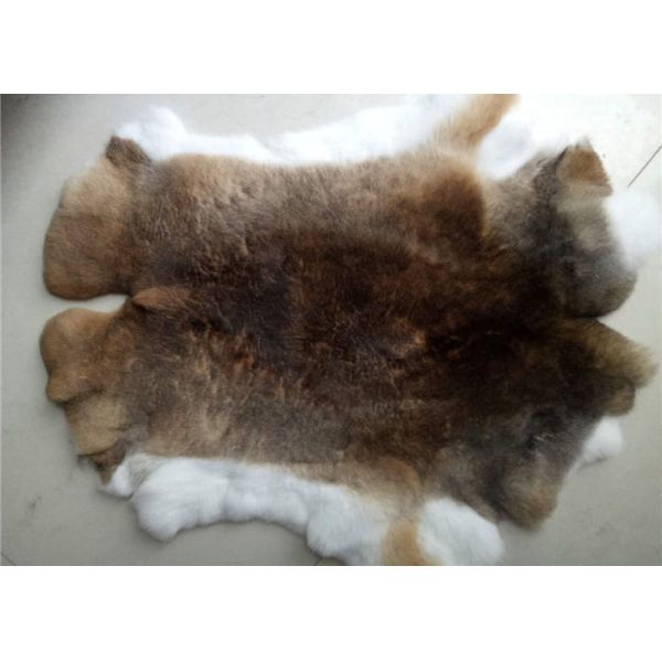 Uso esquilado del abrigo de pieles del conejo, pieles blancas de la piel del conejo de los pelos mullidos para la ropa