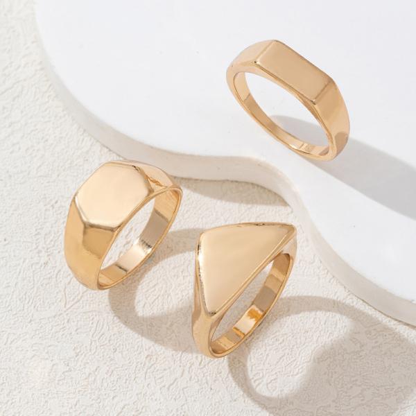Fashion Gold Tone Finger Rings Couple Wedding Ring For Women Men Jewelry Gift
