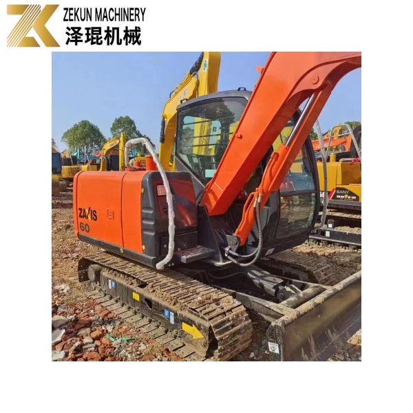HITACHI ZX 60 6 toneladas Mini Excavadora Hidráulica de segunda mão com 0,22 m3 Capacidade de Balde