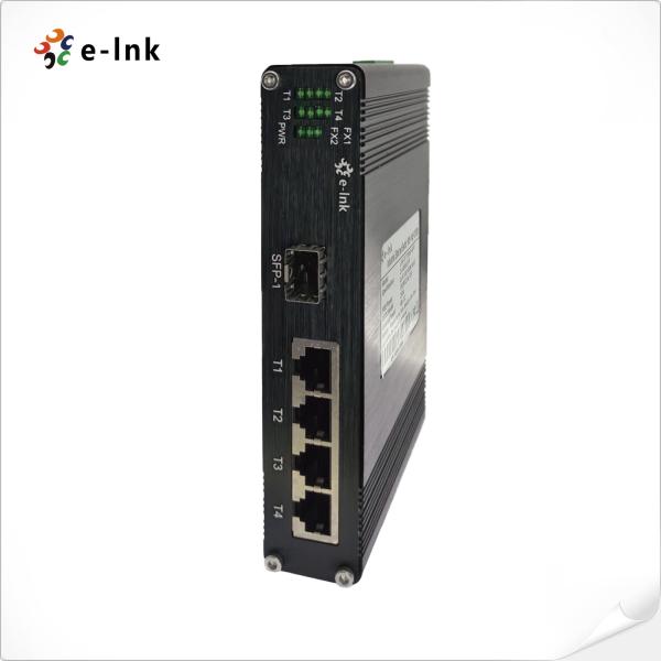 4 ports industriels 10/100M (4 ports POE+) 1 commutateur d'Ethernet du port 100BASE-FX
