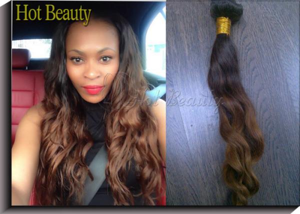 1b# Colored Human Hair Extensions / Ombre Curly Human Hair Weave