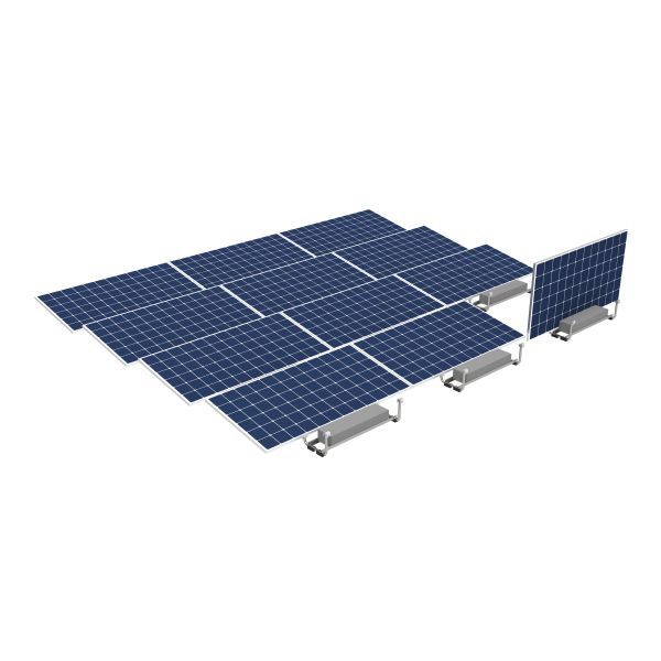 Quick Installation Solar Ballast System Commercial Ballasted Solar Racking Low Maintenance Light
