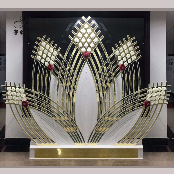 Событие Декорация Занавес Фон Замужество Белая мембрана Золотая арка Дверная рама 200 см