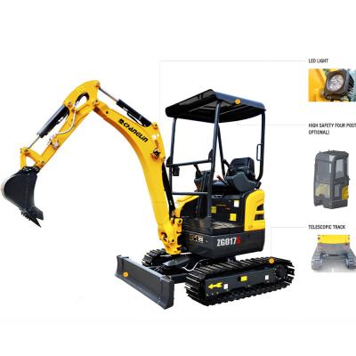 mini escavadeira yanmar ZG017S Design ergonômico com espaço de condução espaçoso