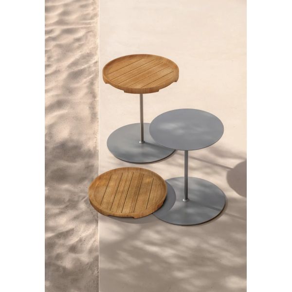 Plywood Small Side Coffee End Table Wooden Top Steel Base Tables For Lounge