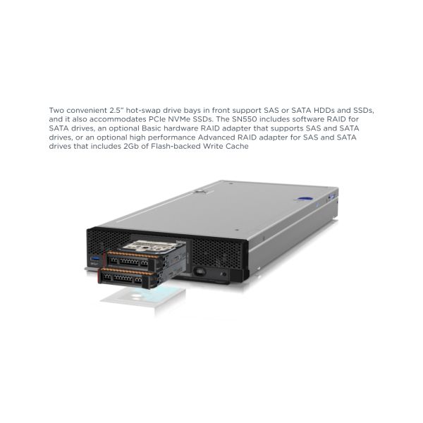 Половинный регулятор XClarity сервера Lenovo ThinkSystem SN550 лезвия высоты