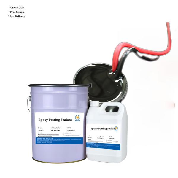 Two-component High Hardness Black Epoxy Resin Potting Adhesive Electronic Devices Electronic Components Epoxy Resin Potting