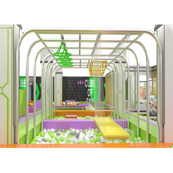 Custom Macaron Indoor Soft Play System Multi Functional 360 Full Protection