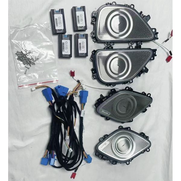 Midrange Car Door Speaker Covers Set 64 Color With Led Ambient Lighting For Benz Gle Gls