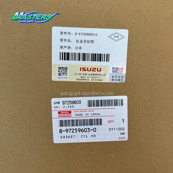 Master Cylinder Headgasket Kit 8972596030 para ISUZU NKR77 4JH1 4KH1