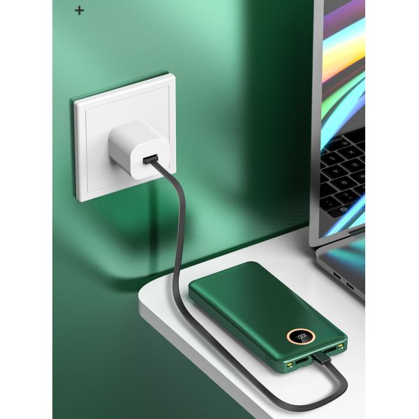 New Arrival Fast Charging Battery Display Power Bank Portable Mobile Phone Power Bank 10000mah With Charging Cable