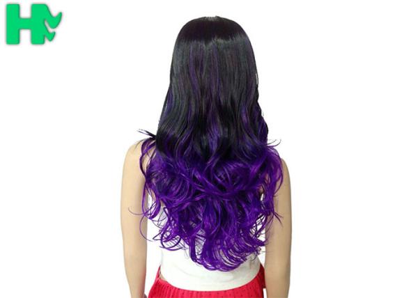 Black Long Curly Synthetic Wigs For White Women 200 gram - 30 gram