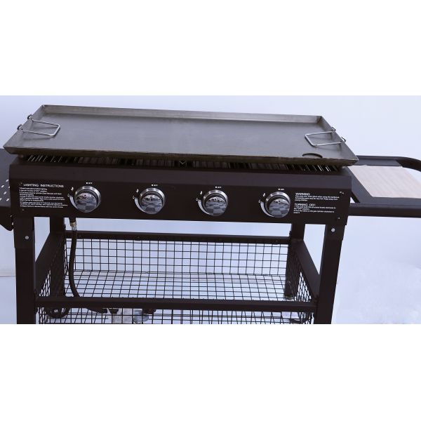 Эмалированная литая стальная кухонная кастрюля Газовая гриль для ресторанов 4 класс Горелка с плоской крышей BBQ