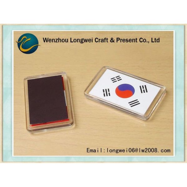 Магнит холодильника фото флага страны акриловый материала еко дружелюбного