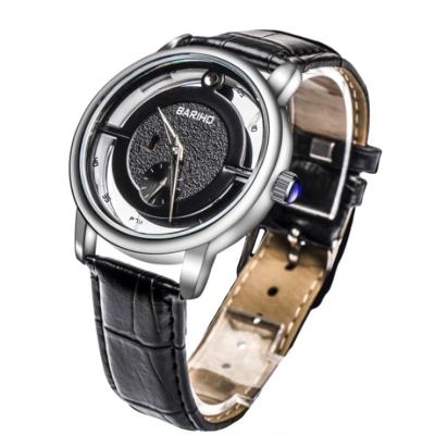 BARIHO Men's Quartz Watch Genuine Leather Band Miyota Movement 711