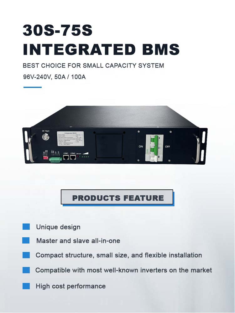 Высоковольтный BMS Advanced 75S 240V 50A Интегрированный BMS с параллельной функцией