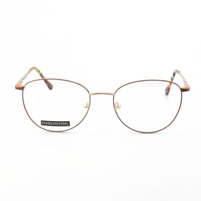 Vidros claros azuis Cat Eye Metal Optical Frame das mulheres