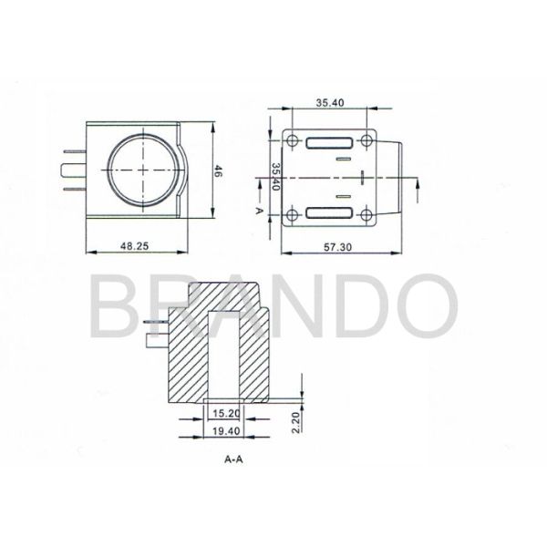 R134a Refrigeration System Pneumatic Solenoid Coil EVR 230V Brass Body Blue Color