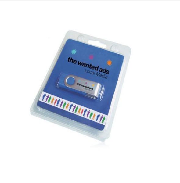 Disposable Dull Polish Plastic PVC Boxes For USB Flash Disk