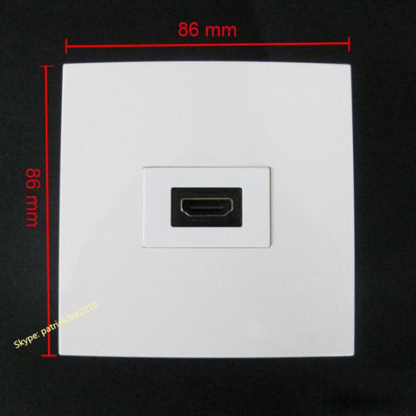 Bravo HDMI Socket Wall Panel Connector White Color 86x86mm In Stock For Sale