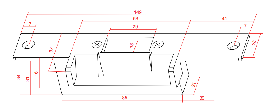 SL150B Surface Mount Electric Strike Lock Mechanical For Door Access Control System
