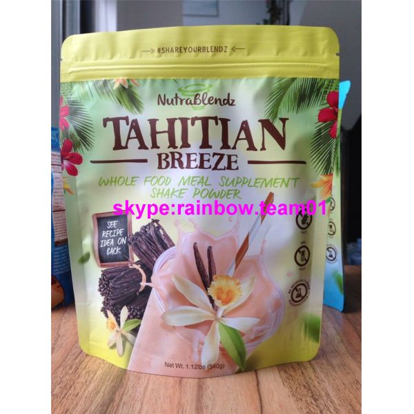 Свободный образец стоит вверх зиплок для порошка протеина вхэы 750г пакайнг с зазубриной разрыва