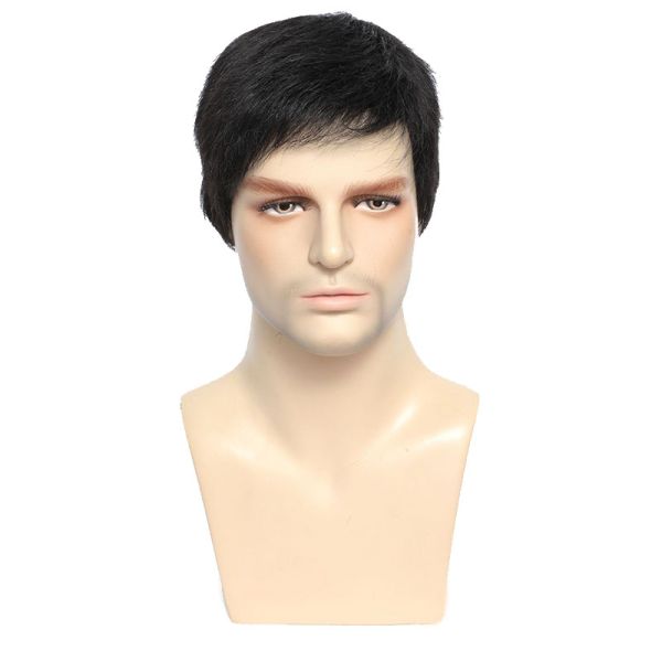 360 Natural Pre Pluck Short Closure Men's Wig Soft and Shiny Full Cuticle Advantage